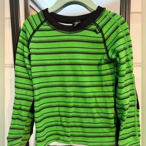 Helly Hansen Kids Merino Wool Base Layer Set Green Black Size 104 (4T)